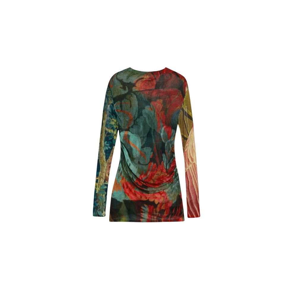 Bicolor Viscose Long Sleeve T-Shirt - ventzia
