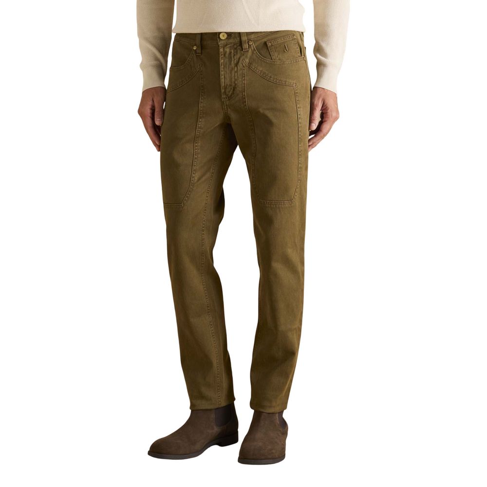 Brown Cotton Skinny Jeans - ventzia