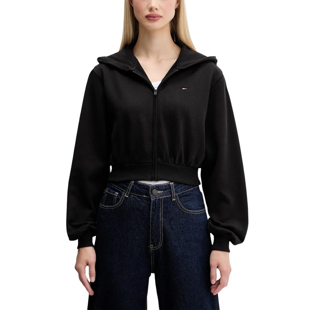 Black Recycled Cotton Hoodie - ventzia