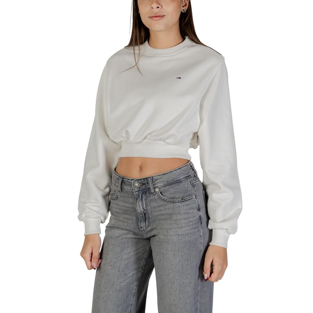 Cream Recycled Cotton Sweatshirt - ventzia
