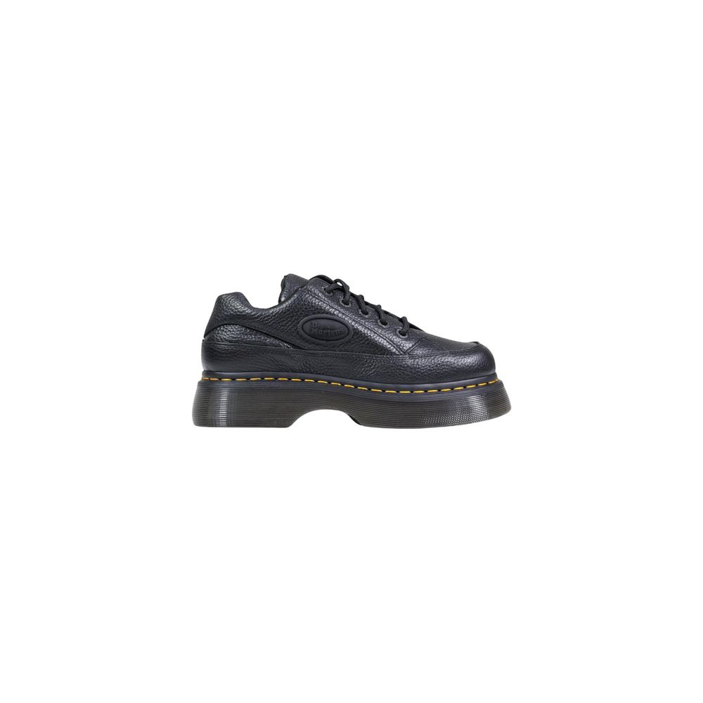 Black Leather Platform Pumps - ventzia