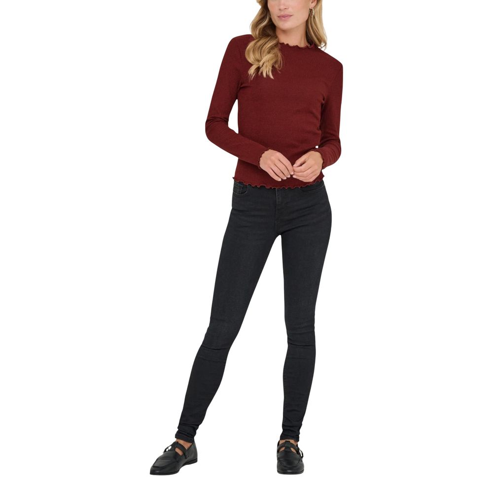 Red Organic Cotton Long Sleeve T-Shirt - ventzia