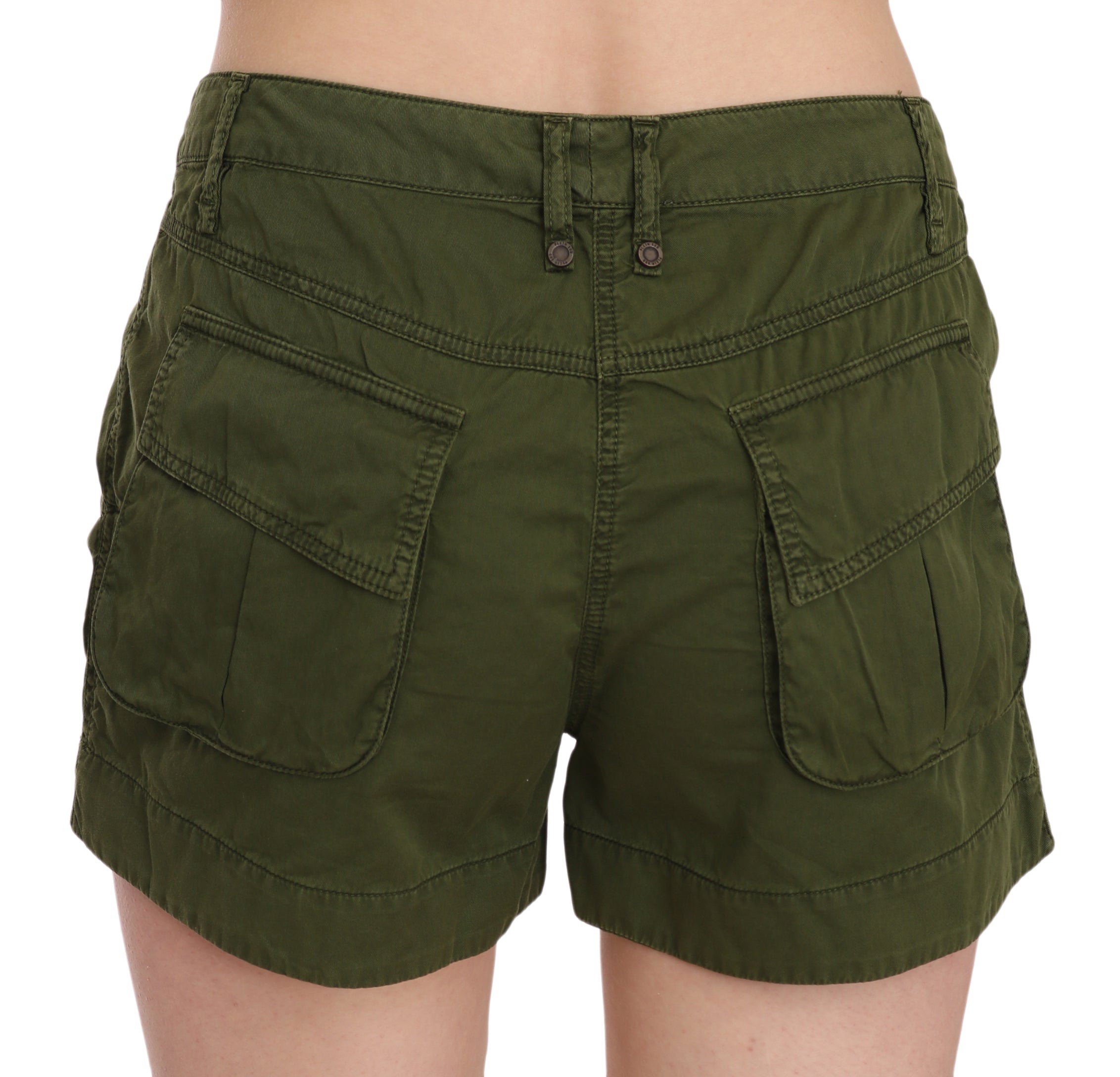 Emerald Mid Waist Cotton Shorts - ventzia
