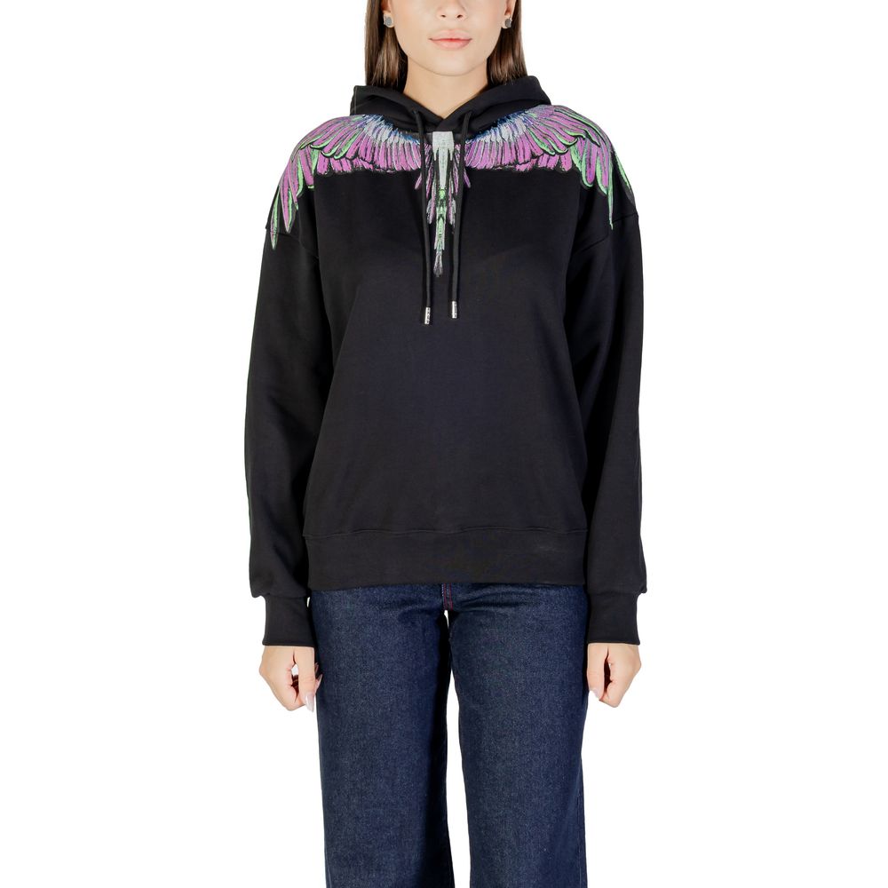 Black Cotton Hoodie - ventzia