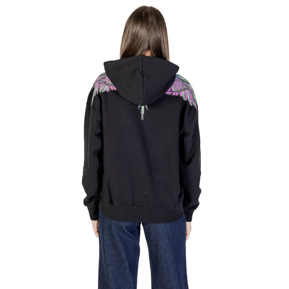 Black Cotton Hoodie - ventzia
