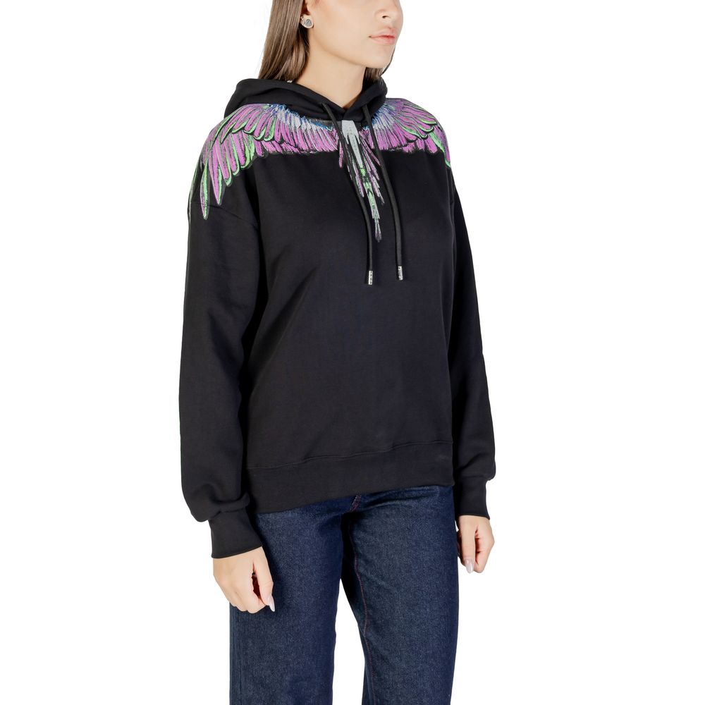Black Cotton Hoodie - ventzia