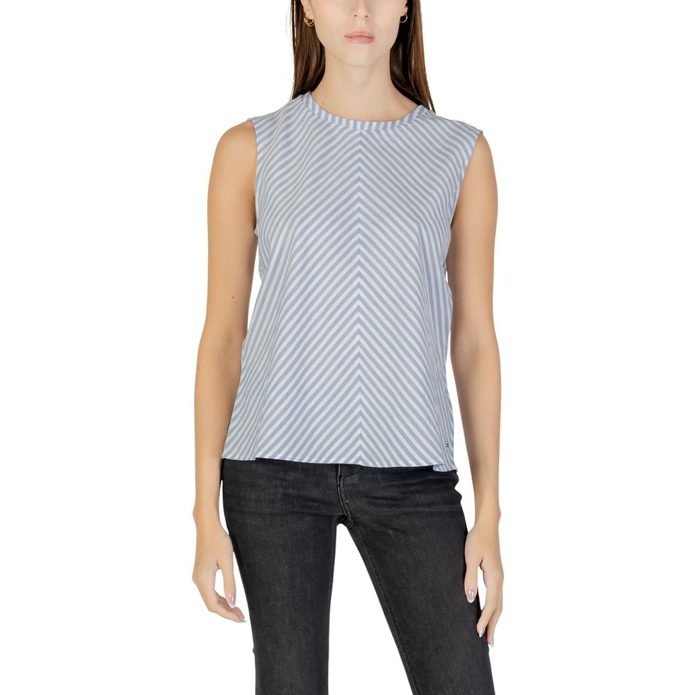 Blue Cotton Tank Tops - ventzia