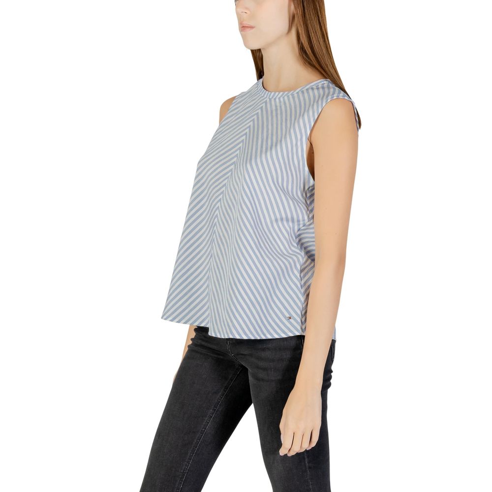 Blue Cotton Tank Tops - ventzia