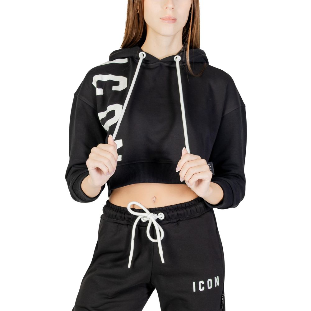 Black Cotton Hoodie - ventzia