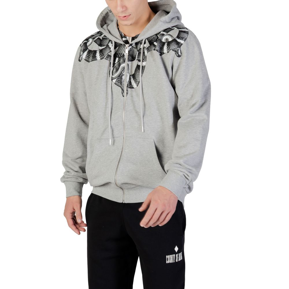 Gray Cotton Hoodie - ventzia