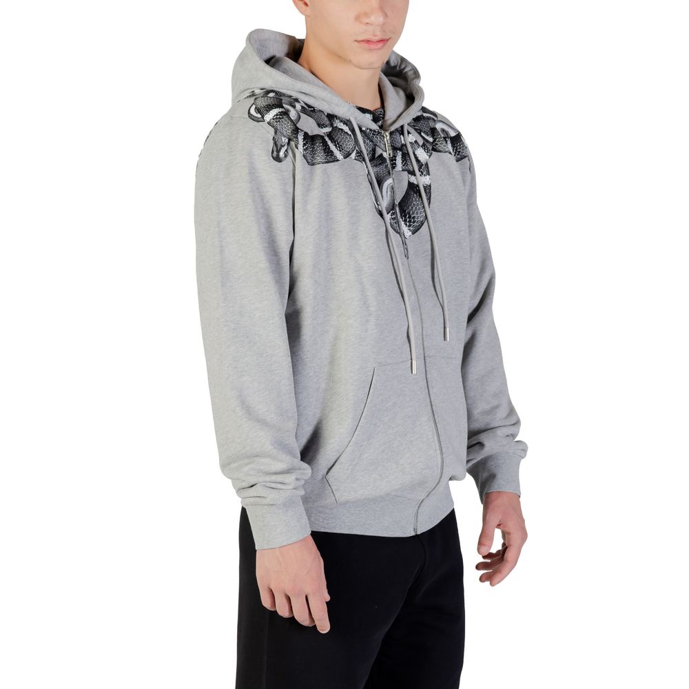 Gray Cotton Hoodie - ventzia