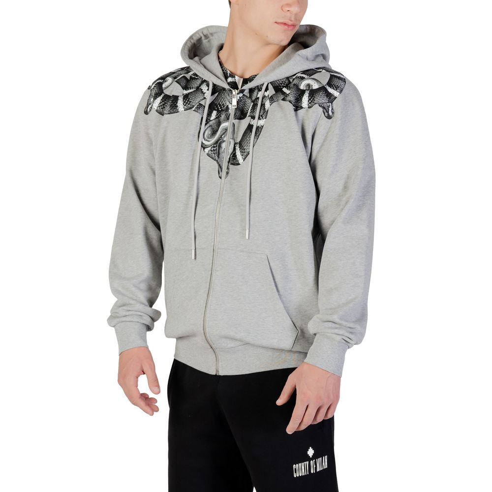 Gray Cotton Hoodie - ventzia