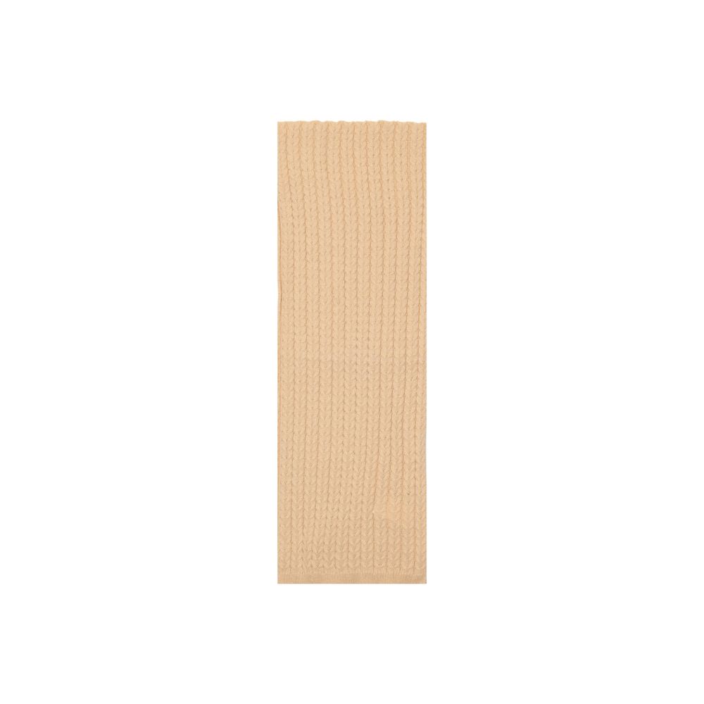 Beige Polyester Scarf - ventzia
