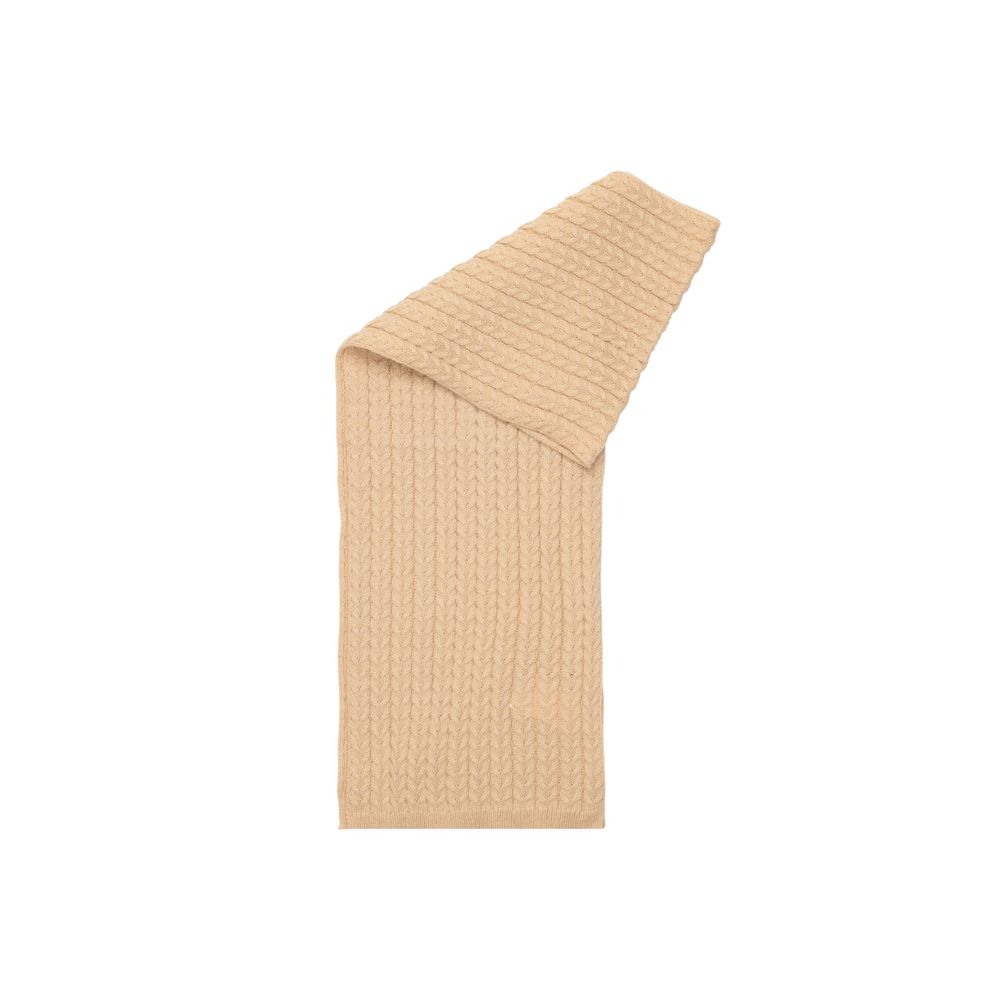 Beige Polyester Scarf - ventzia