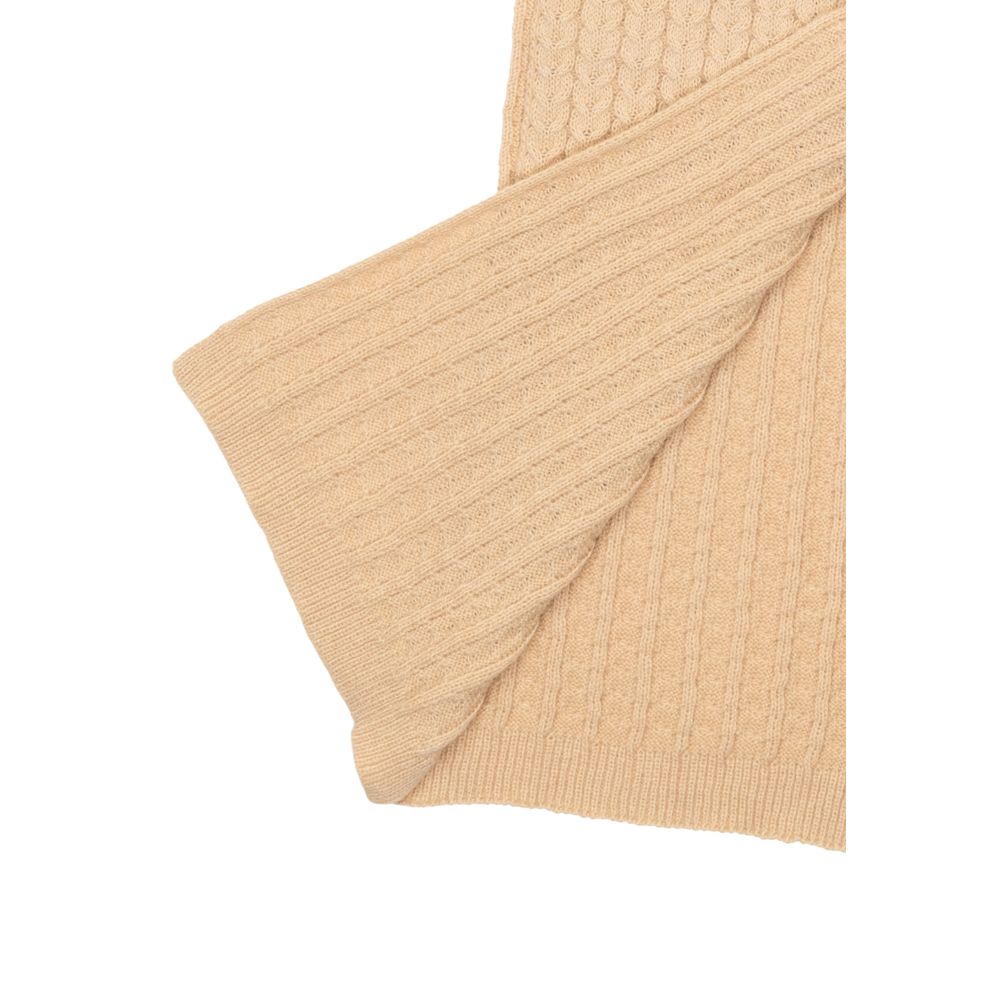 Beige Polyester Scarf - ventzia