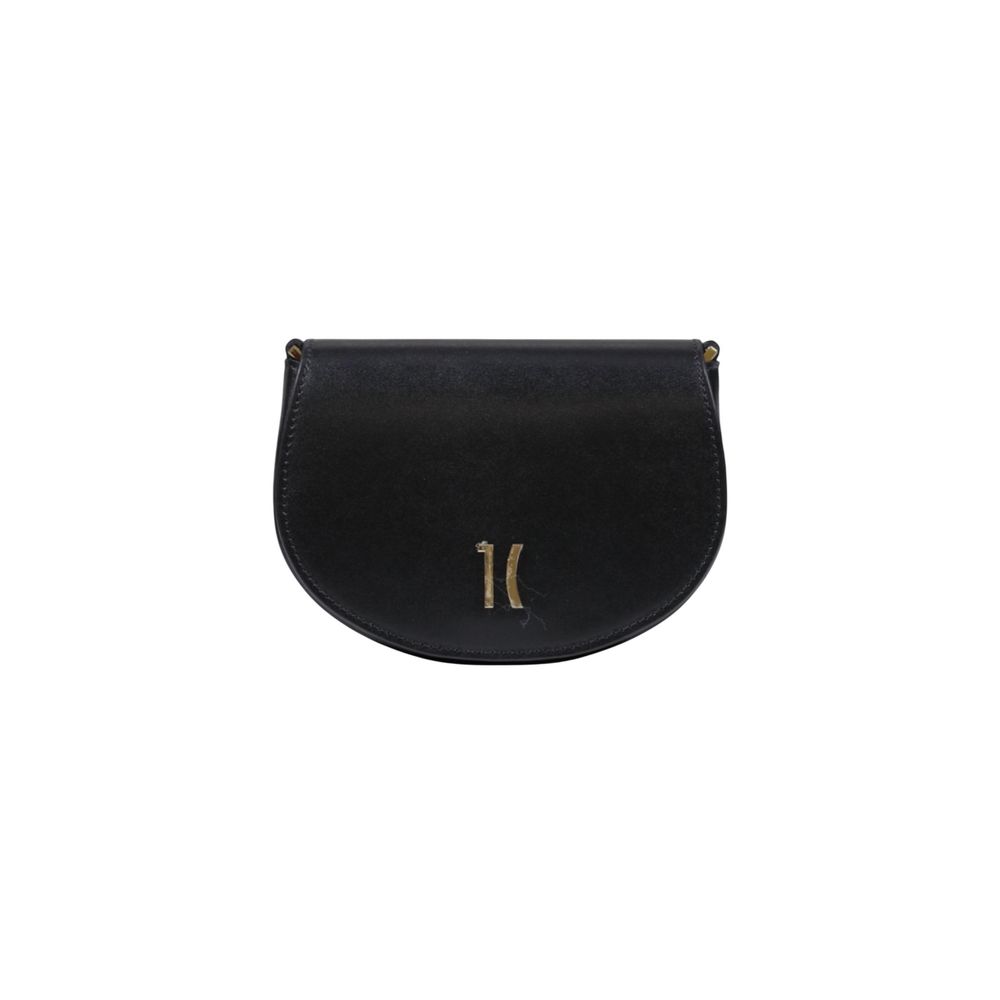 Black Leather Handbag - ventzia
