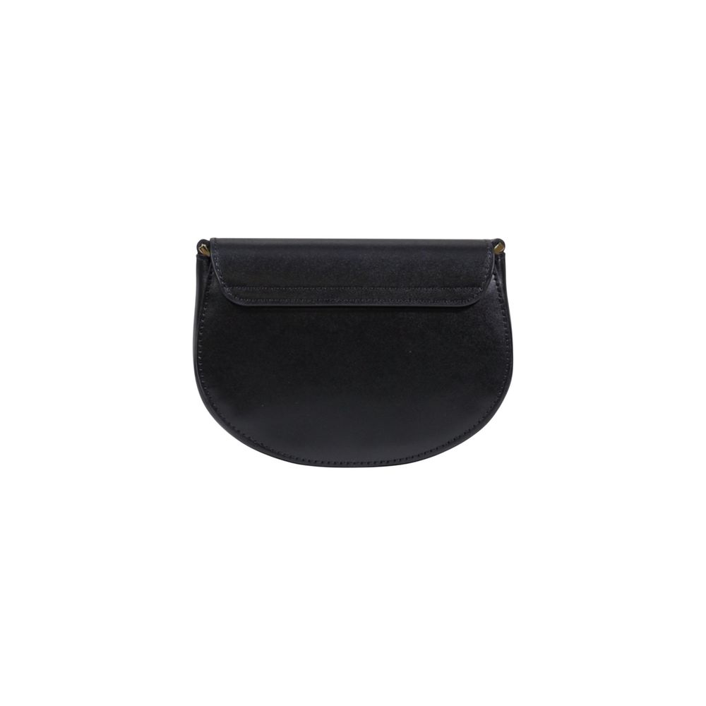 Black Leather Handbag - ventzia
