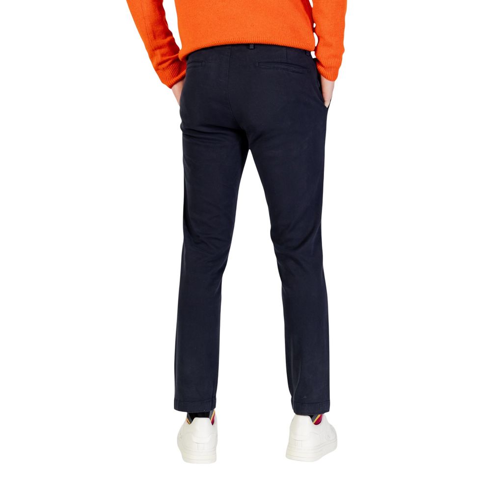 Blue Cotton Skinny Pants - ventzia