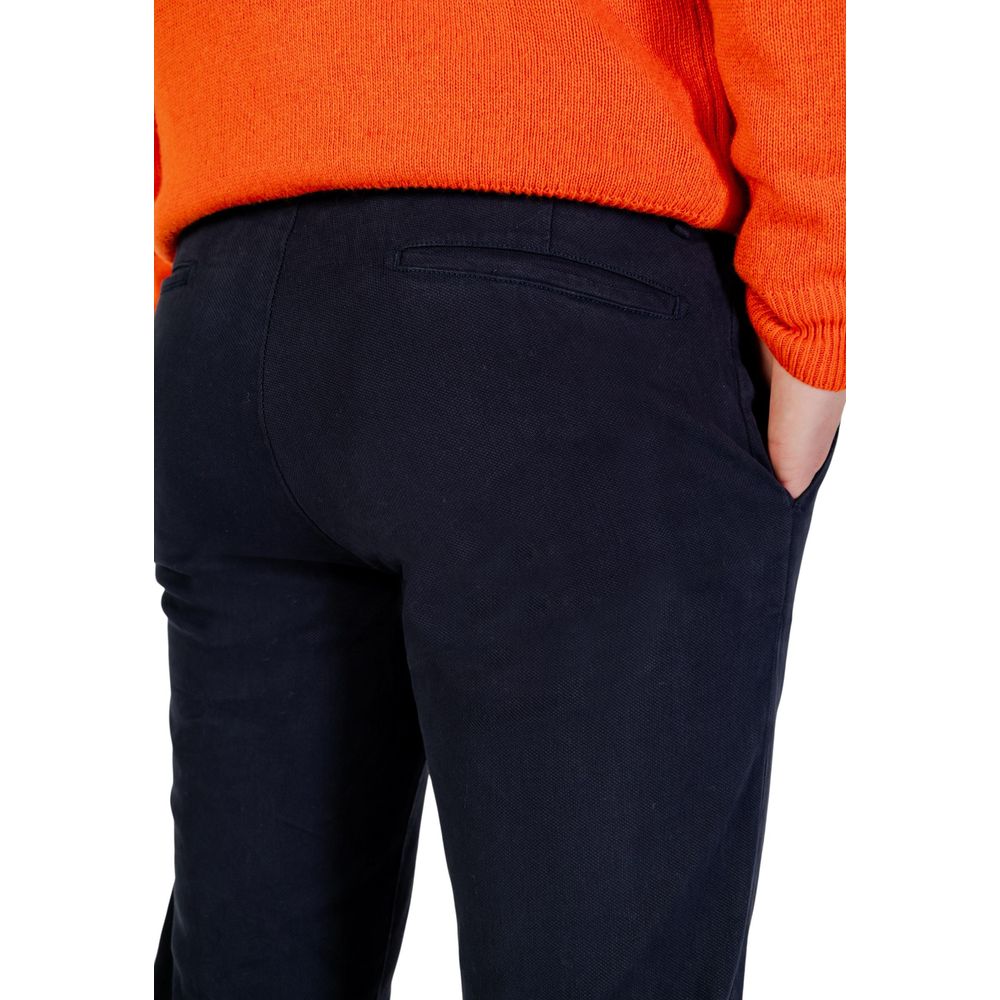 Blue Cotton Skinny Pants - ventzia