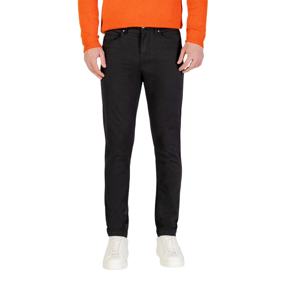 Gray Cotton Skinny Pants - ventzia