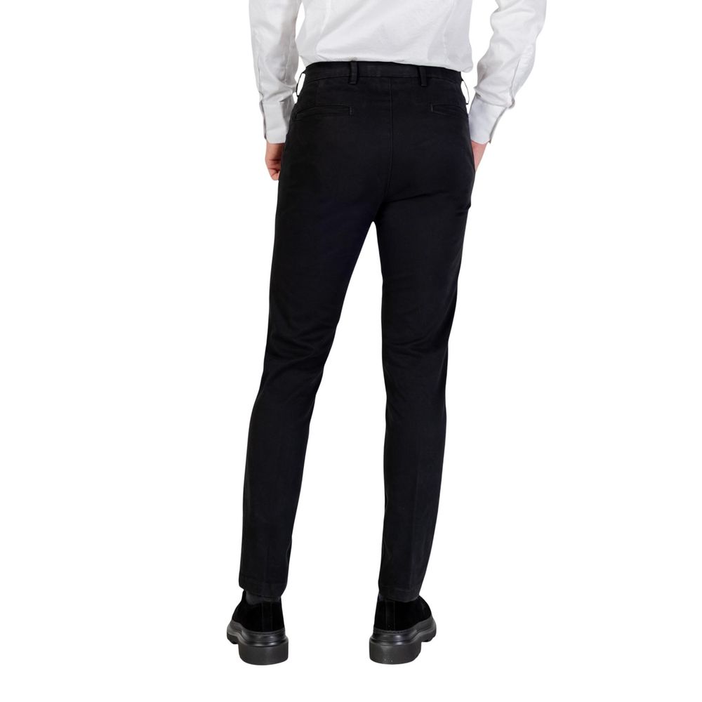 Black Cotton Skinny Pants - ventzia