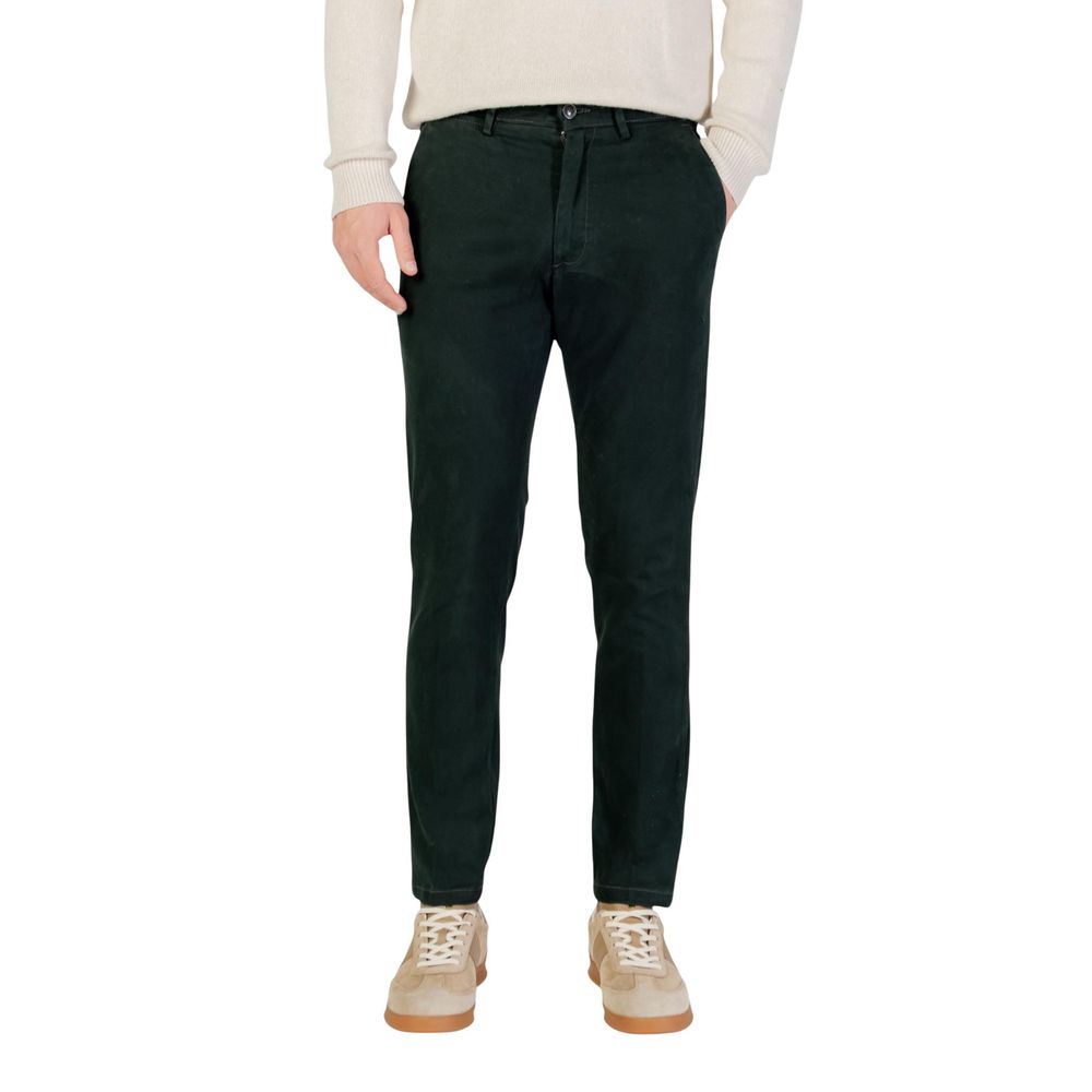Green Cotton Skinny Pants - ventzia