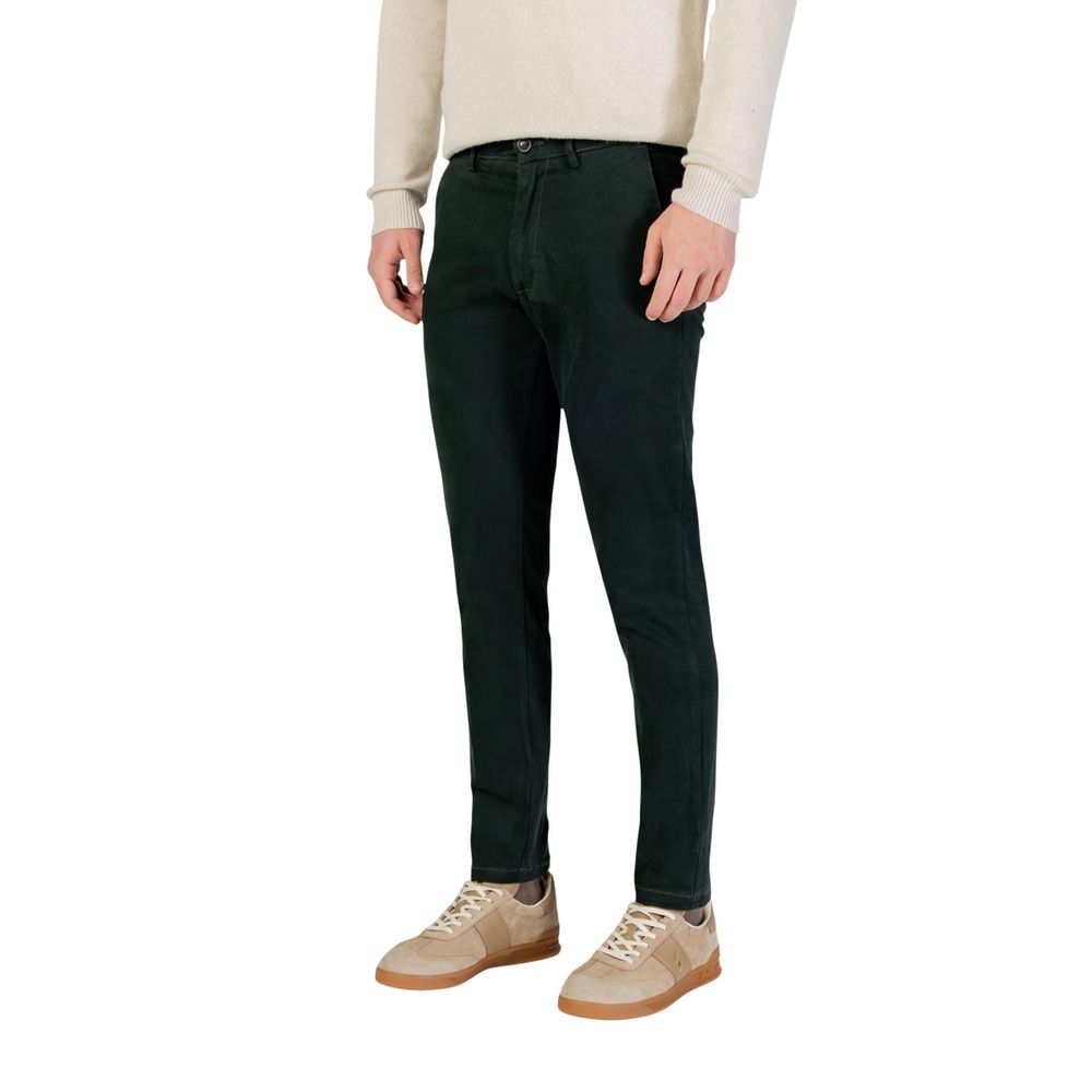 Green Cotton Skinny Pants - ventzia