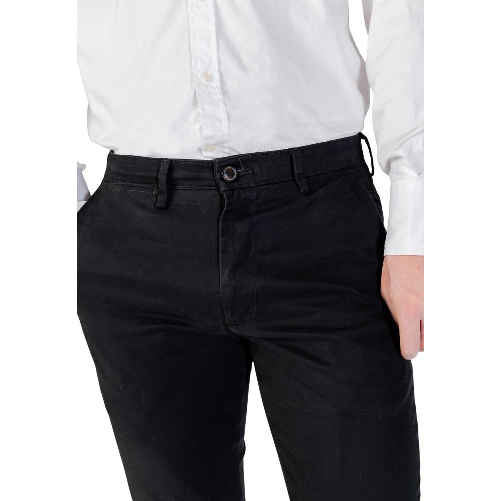 Black Cotton Skinny Pants - ventzia