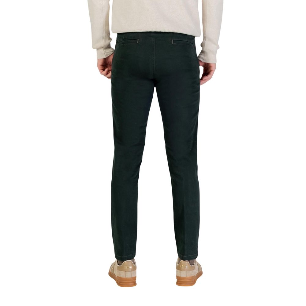 Green Cotton Skinny Pants - ventzia