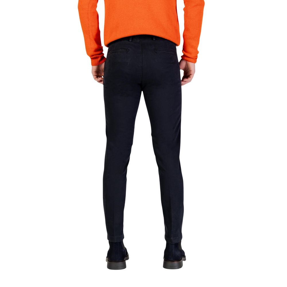 Blue Cotton Skinny Pants - ventzia