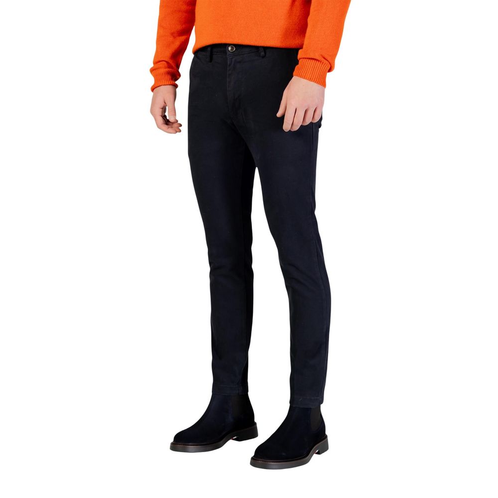 Blue Cotton Skinny Pants - ventzia