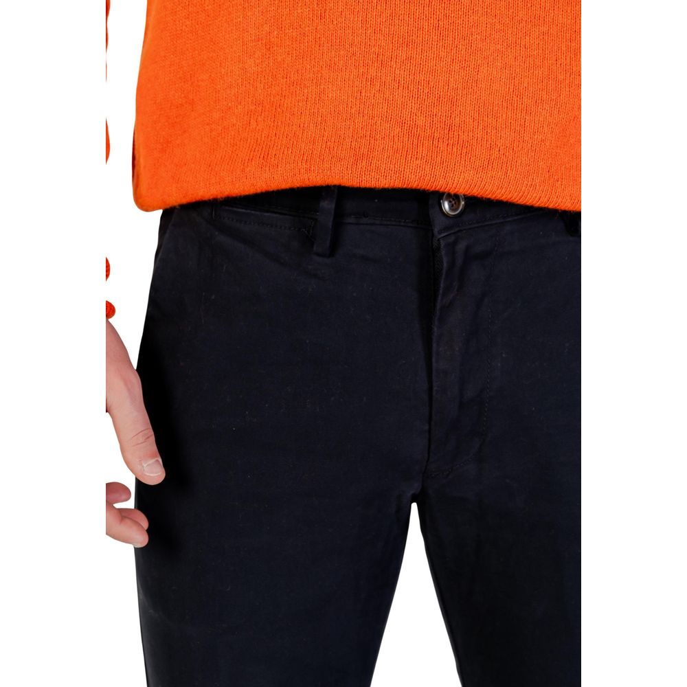 Blue Cotton Skinny Pants - ventzia