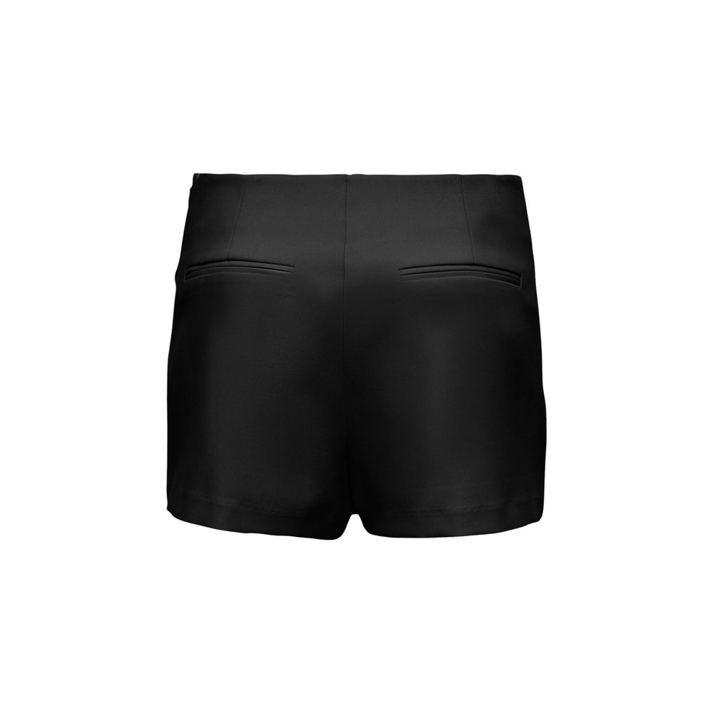 Black Polyester Shorts - ventzia
