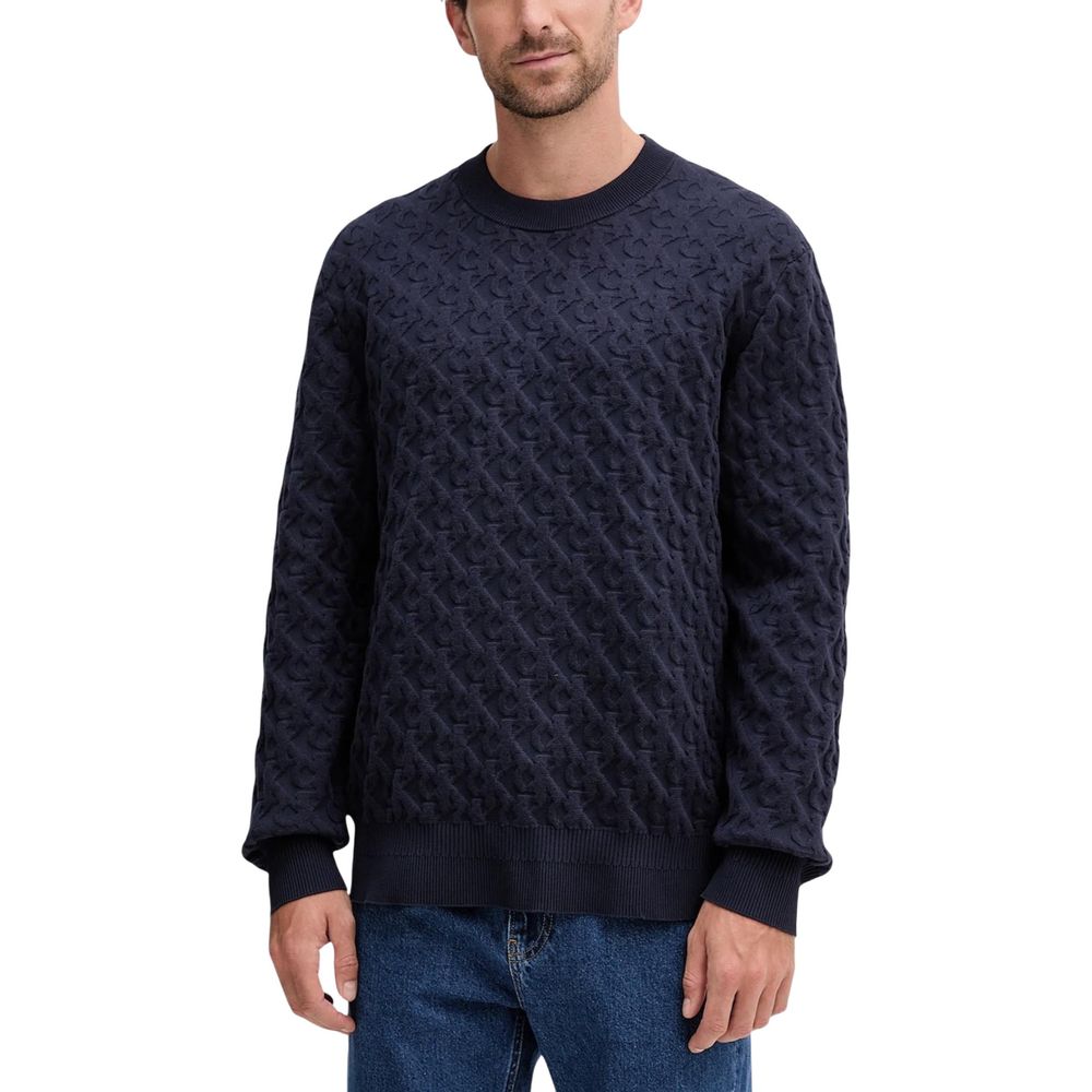 Blue Cotton Sweatshirt - ventzia