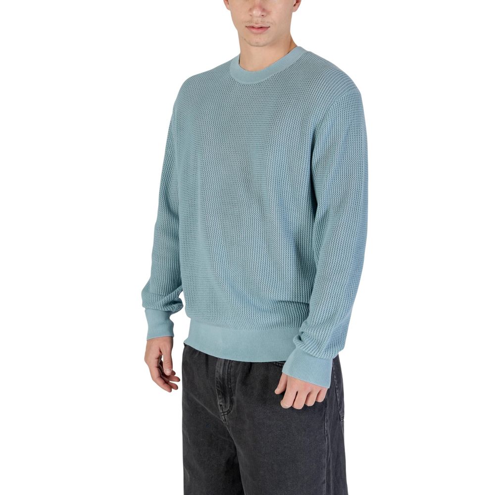 Blue Cotton Sweatshirt - ventzia