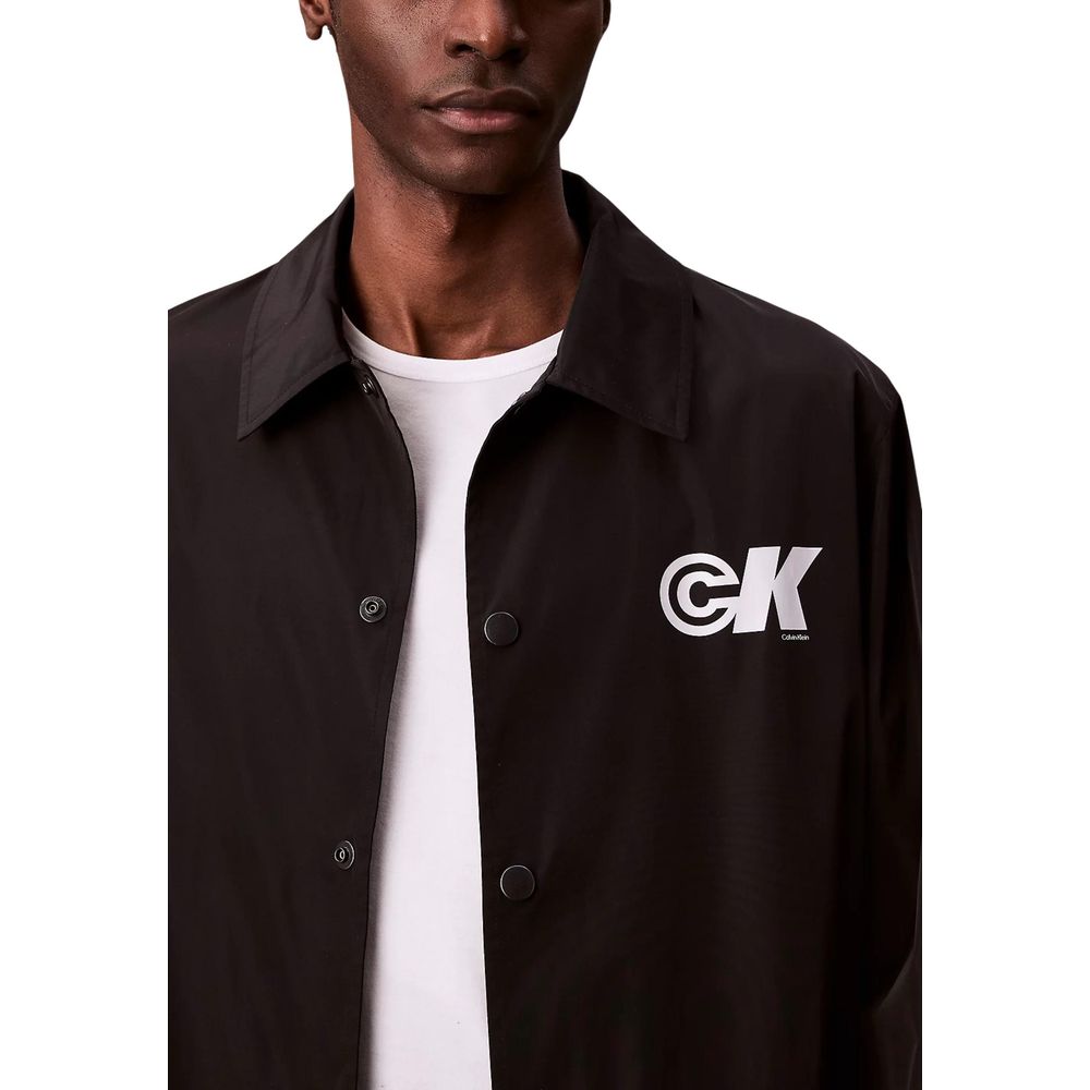 Black Polyester Shell Jacket - ventzia