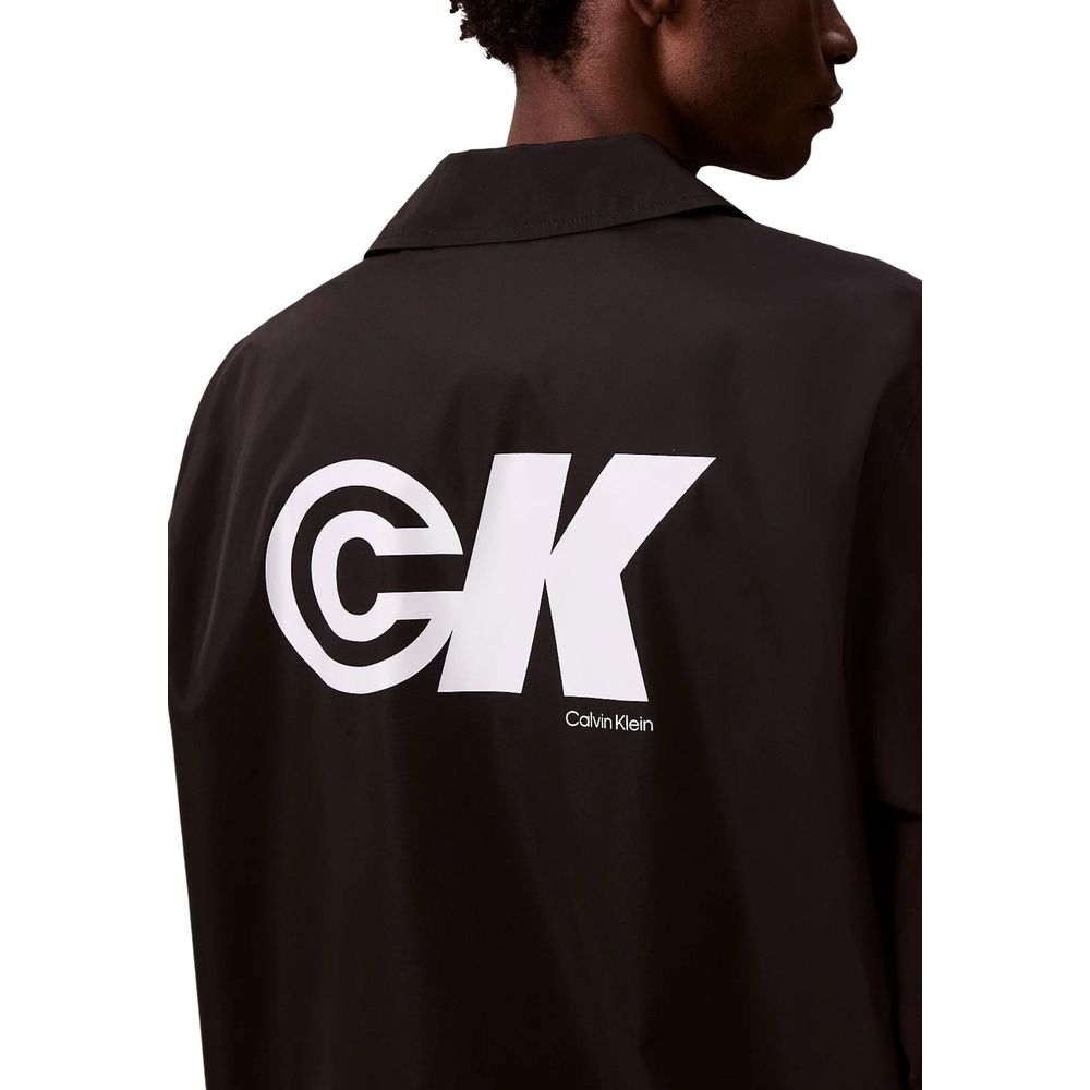 Black Polyester Shell Jacket - ventzia