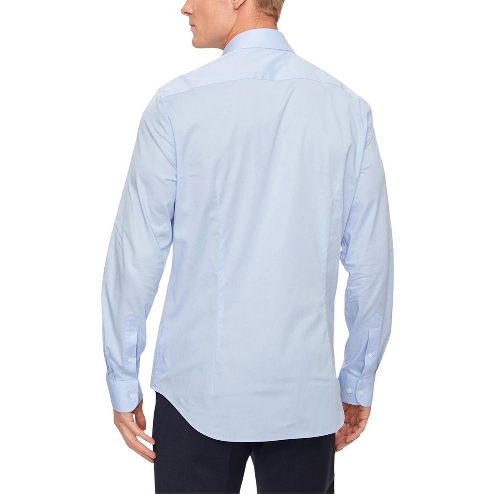 Blue Organic Cotton Dress Shirt - ventzia