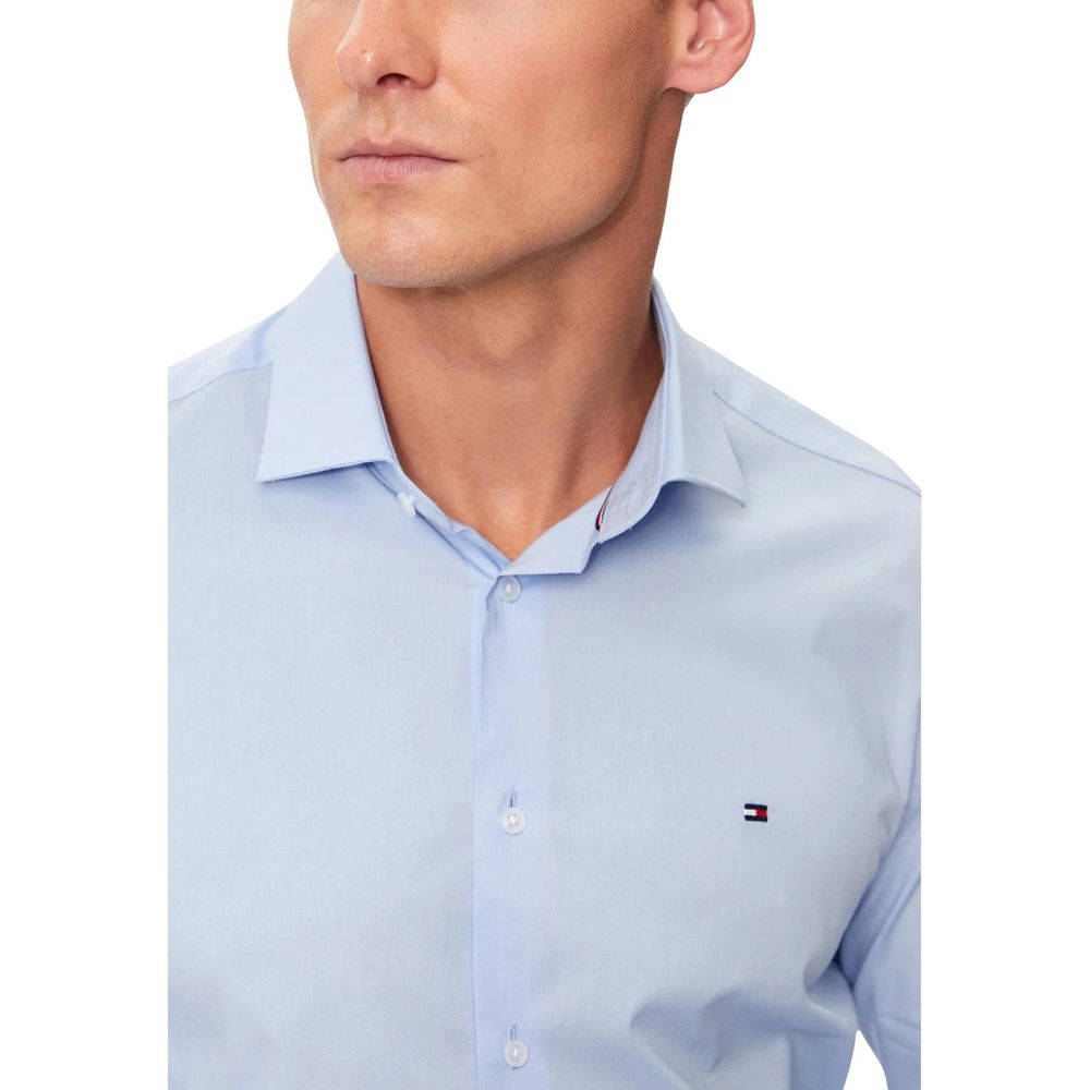 Blue Organic Cotton Dress Shirt - ventzia