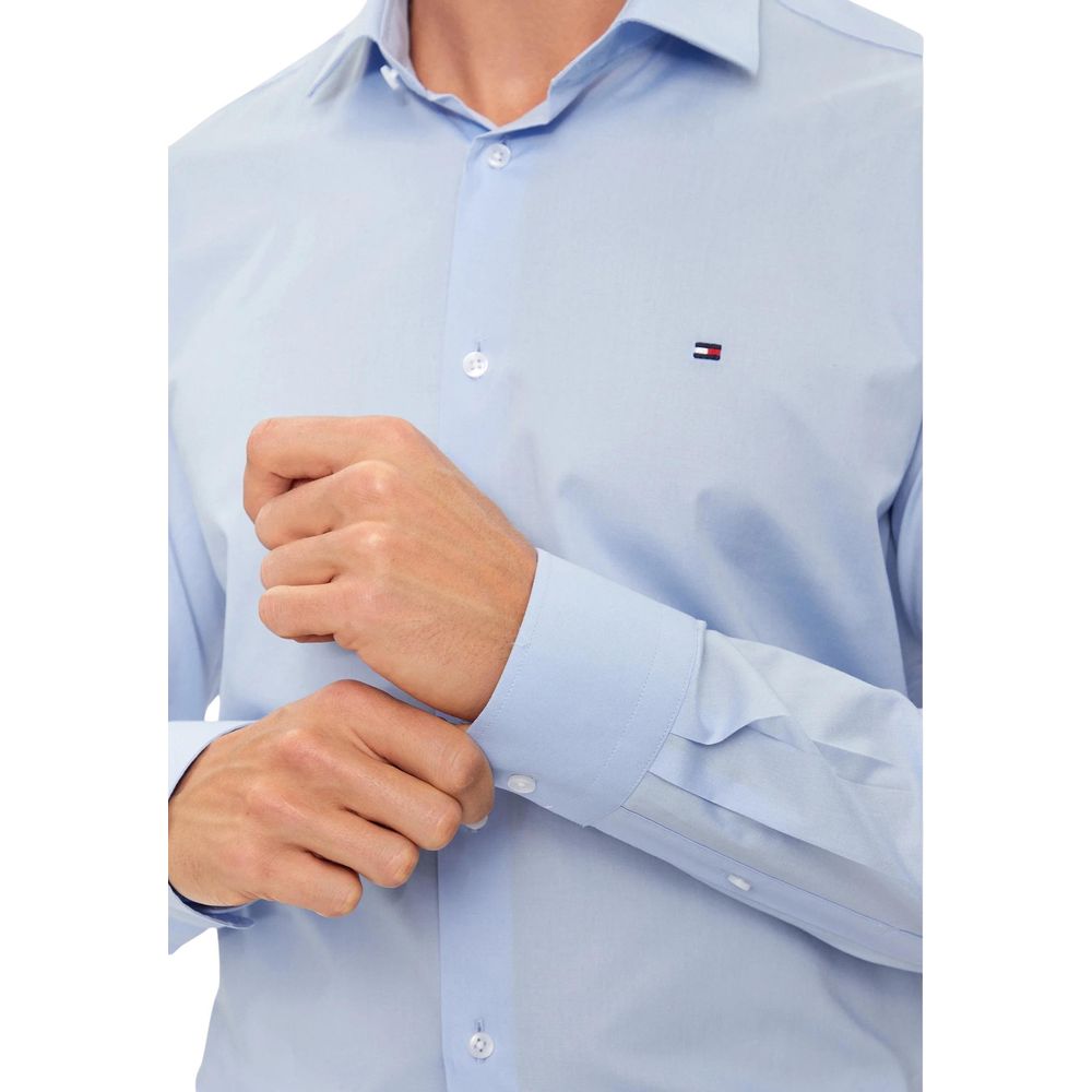 Blue Organic Cotton Dress Shirt - ventzia