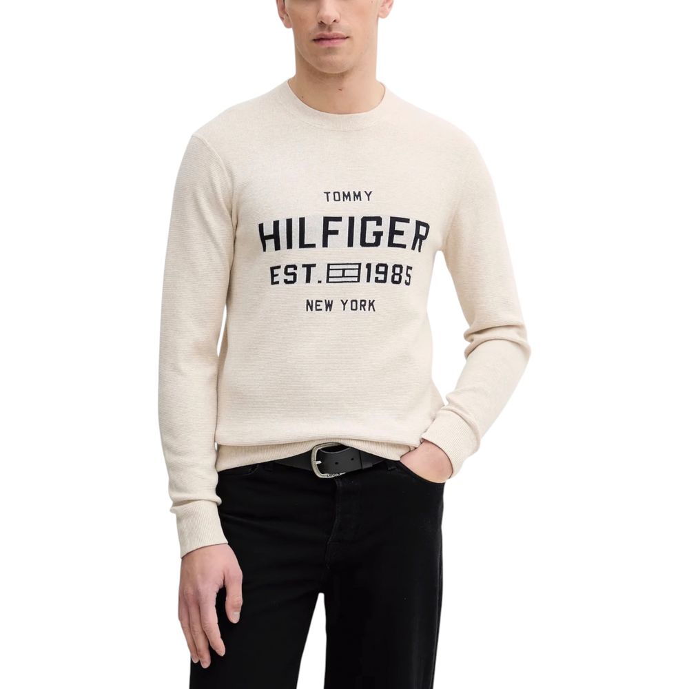 Beige Organic Cotton Sweatshirt - ventzia