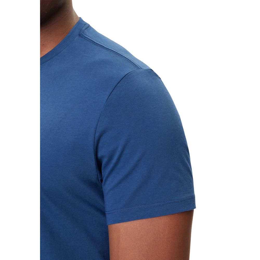 Blue Cotton T-Shirt - ventzia