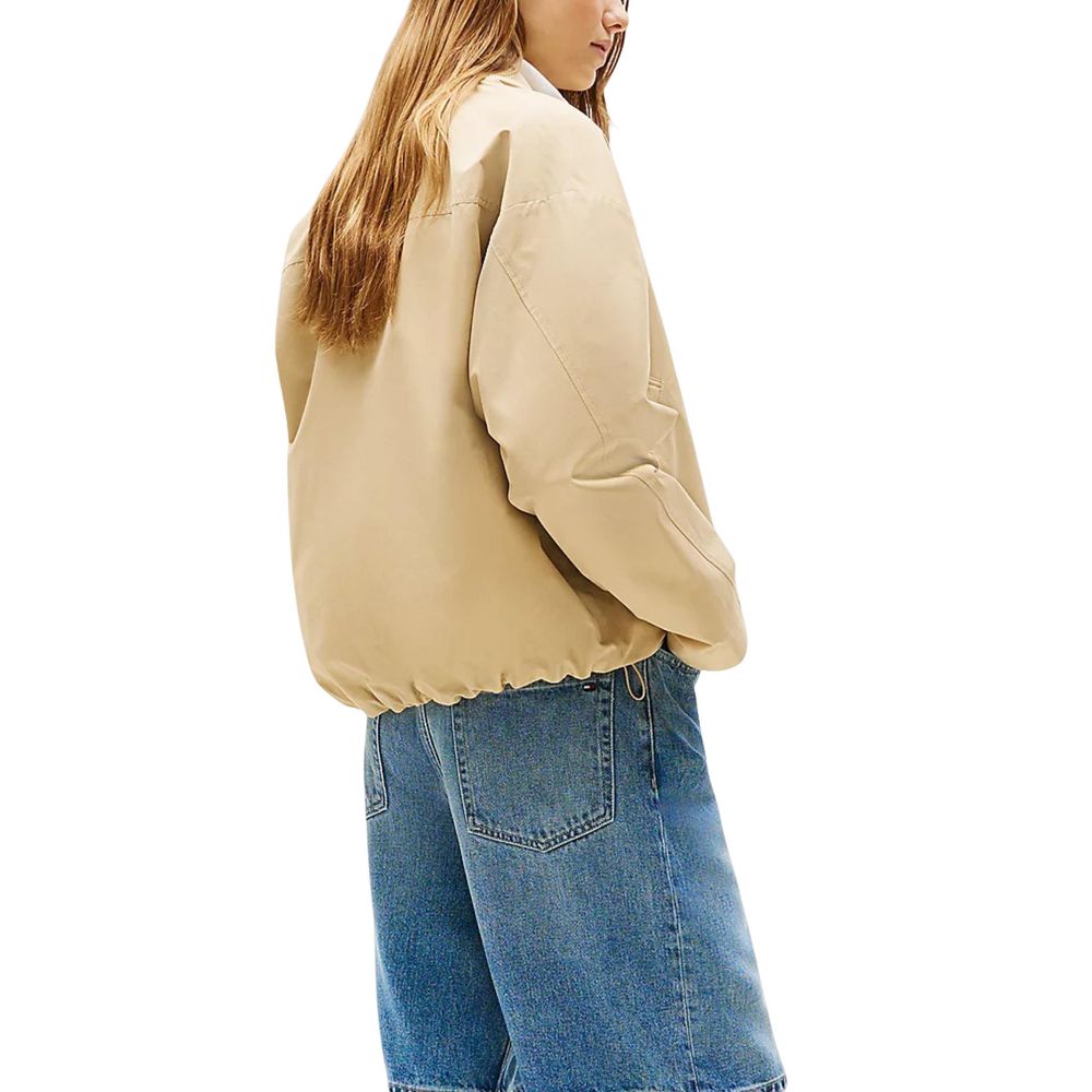 Beige Cotton Bomber - ventzia
