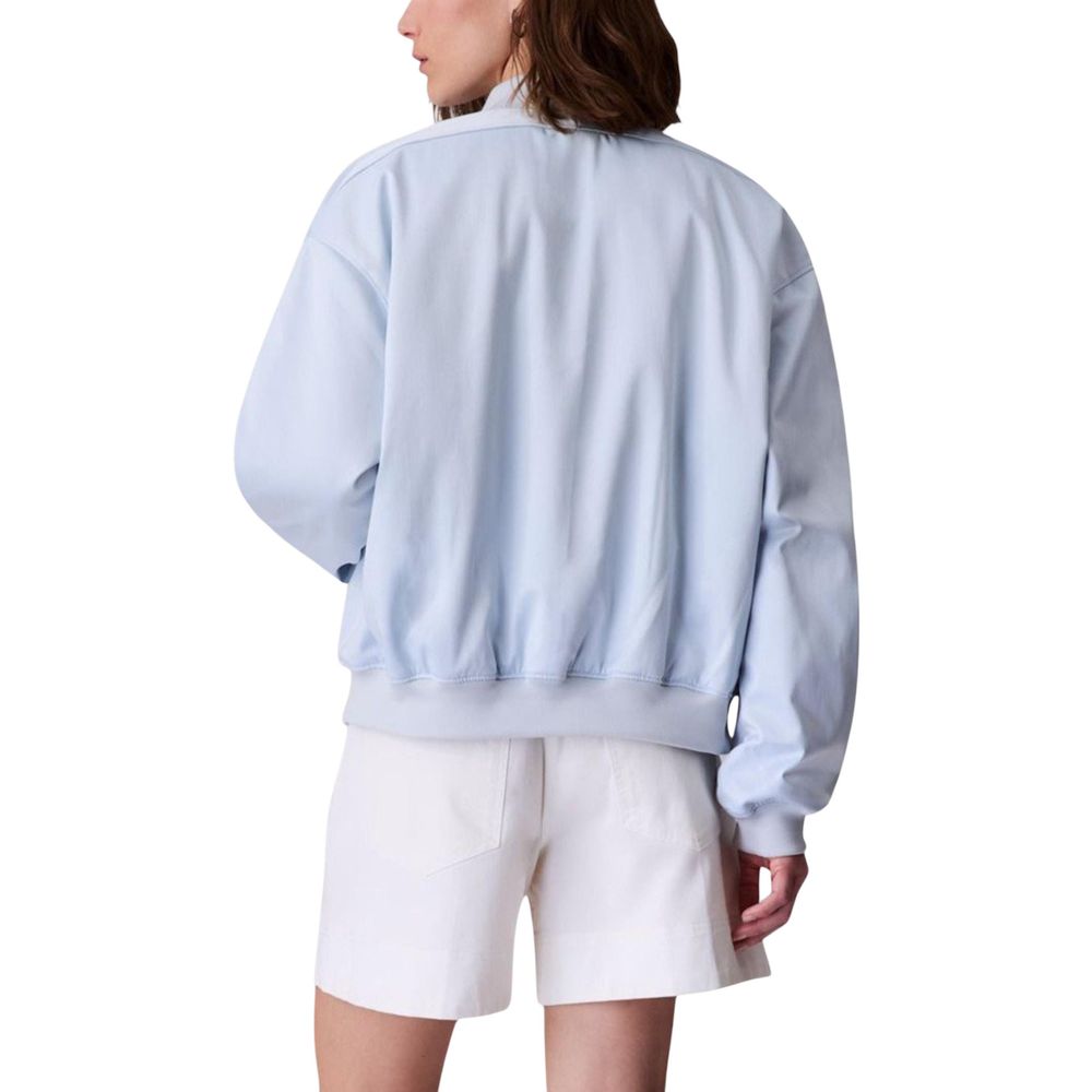 Blue Recycled Polyester Bomber - ventzia