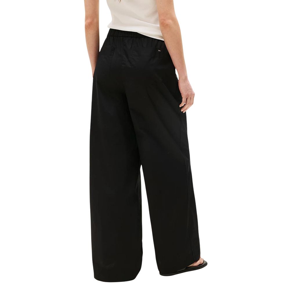 Black Organic Cotton Casual Pants - ventzia