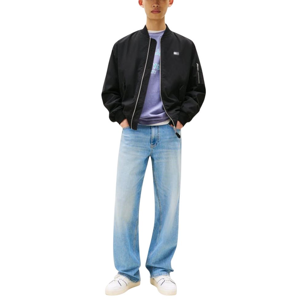 Black Recycled Cotton Bomber - ventzia