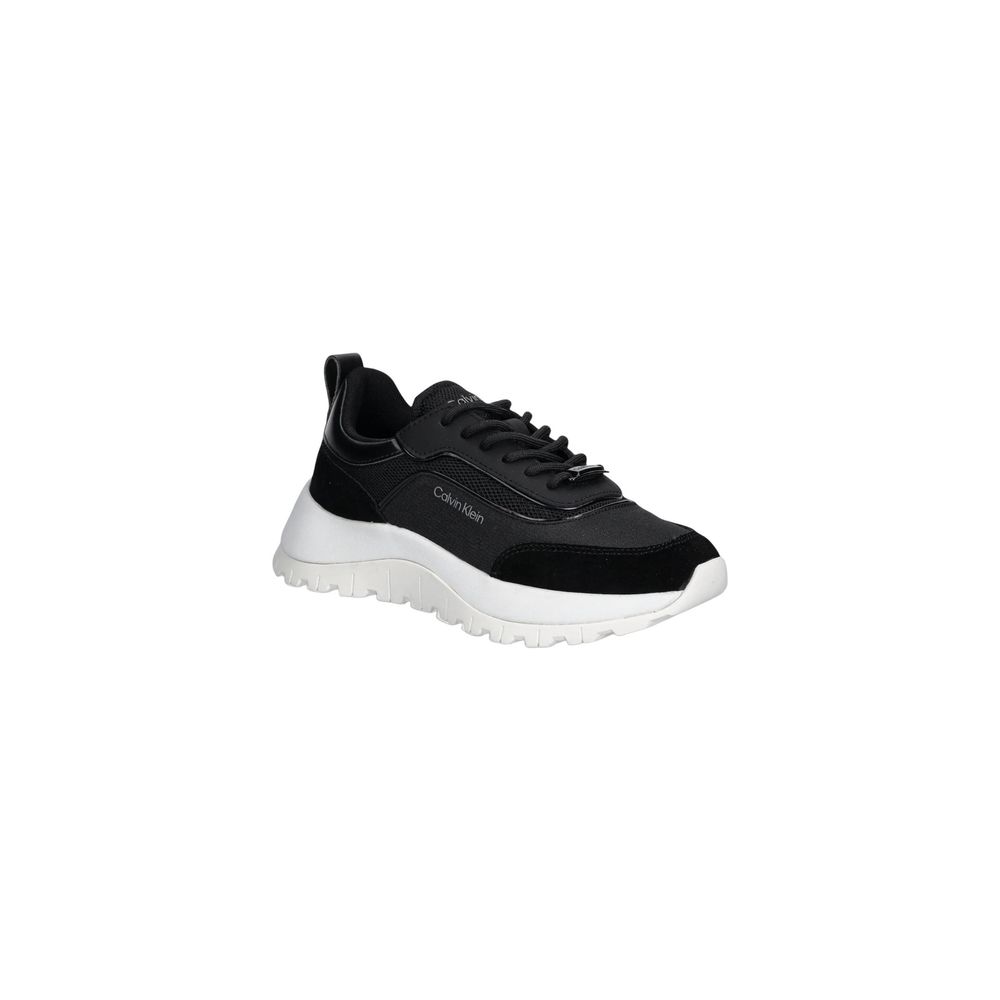 Black Leather Athletic Sneakers - ventzia