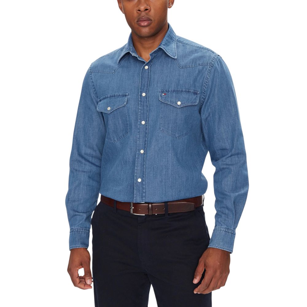 Light Blue Denim Shirt - ventzia