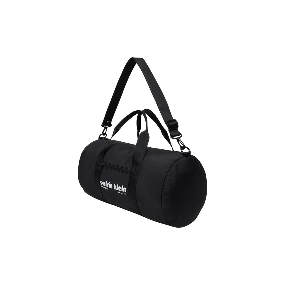 Black Recycled Polyester Duffel Bag - ventzia