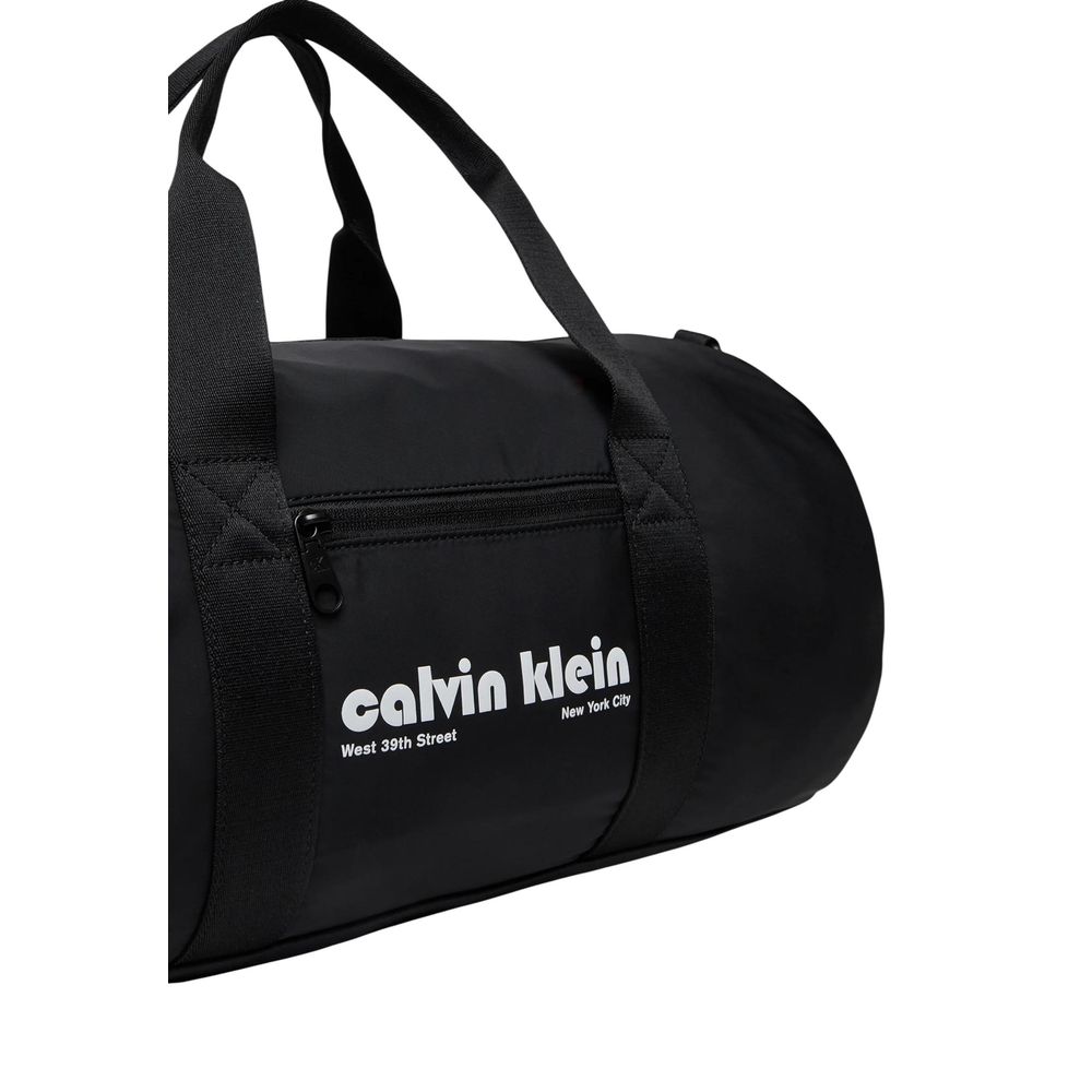 Black Recycled Polyester Duffel Bag - ventzia